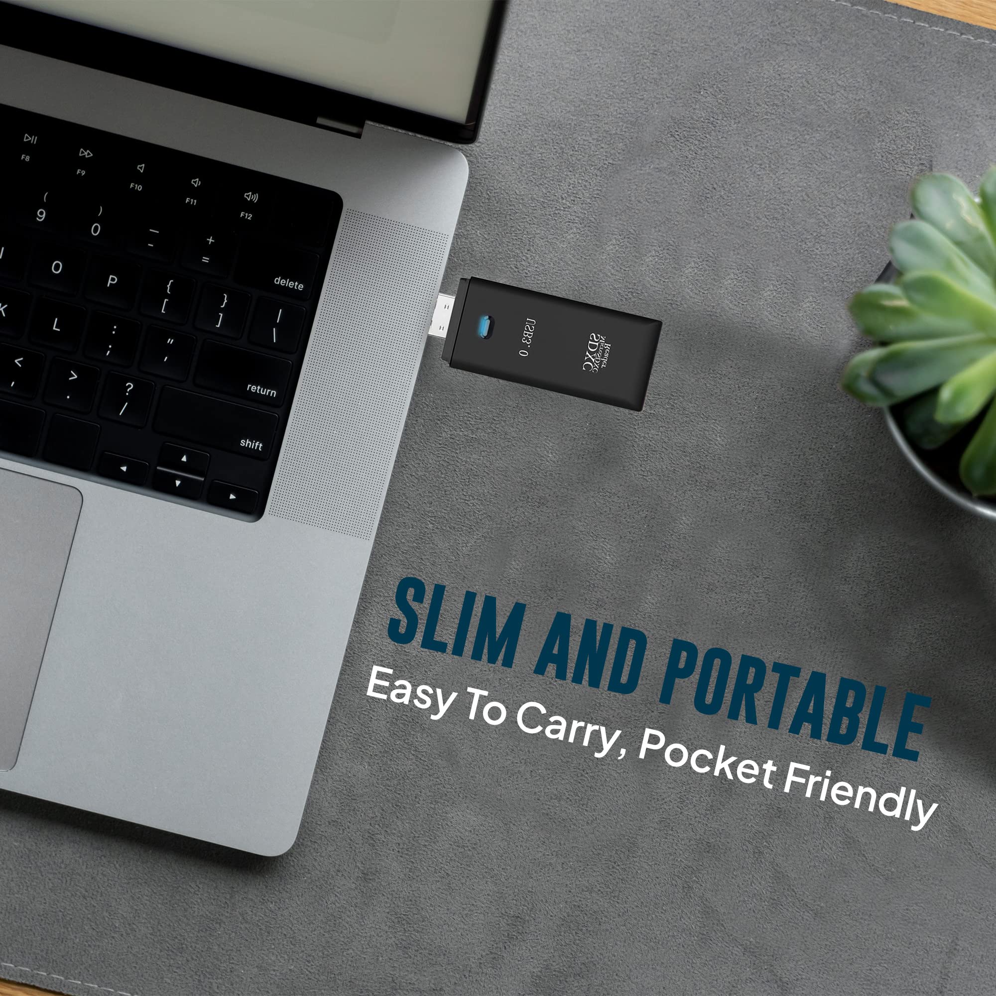 New SD Card Reader USB 3.0 [1 Pack] SD Card Reader, Memory Card Reader, External Memory Card Readers for Laptop Windows, SD USB Adapter OTG