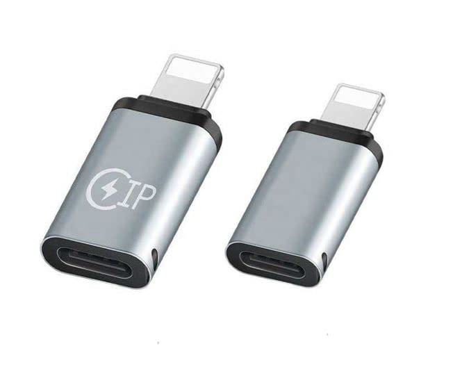 USB C to USB Adaptor (2Pack), USB C Charger Cable Adapter, USB C Plug, Connect Cable to iPhone, Light ing to USB C Adapter
