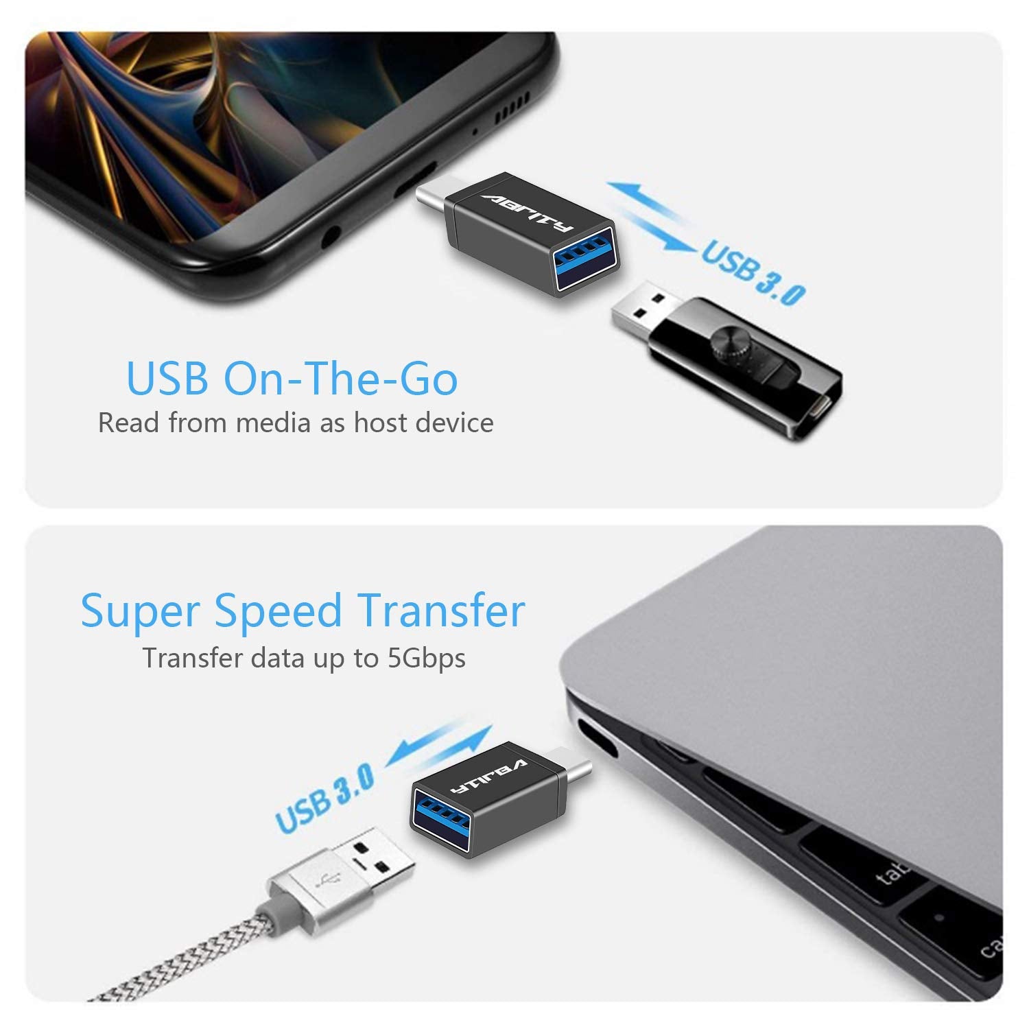 USB C to USB Adaptor, USB C Charger Cable Adapter,USB C Plug Connector,Type C Female Converter for Samsung,iPhone 13 pro max,Tablet,Keyboard,Mouse,Thunderbolt,Apple MacBook Pro Air Watch iPad