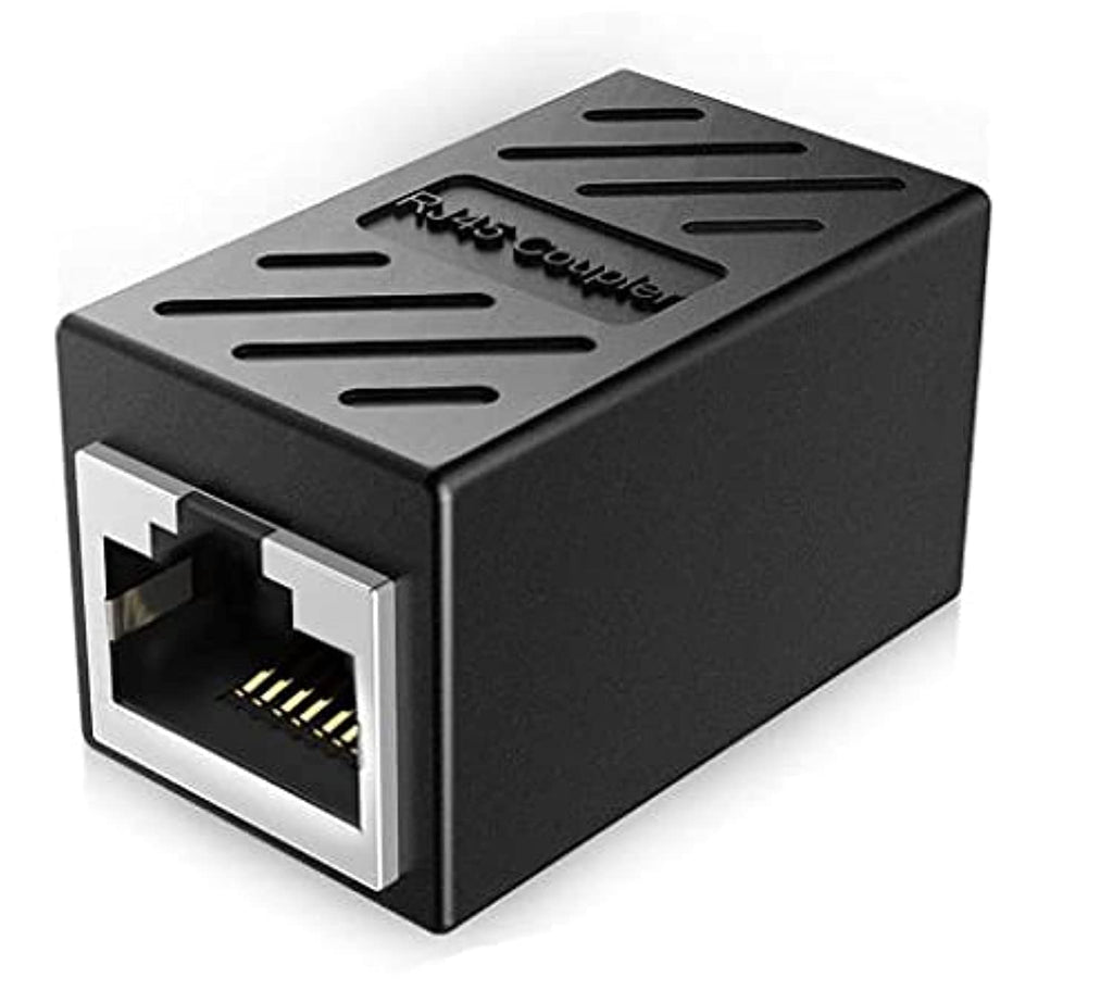 RJ45 Coupler , Shielded Ethernet Coupler, Cat7 Inline lan Coupler 8P8C Ethernet Extender Adapter Ideal for Extending the Ethernet Cables Female to Female Connector