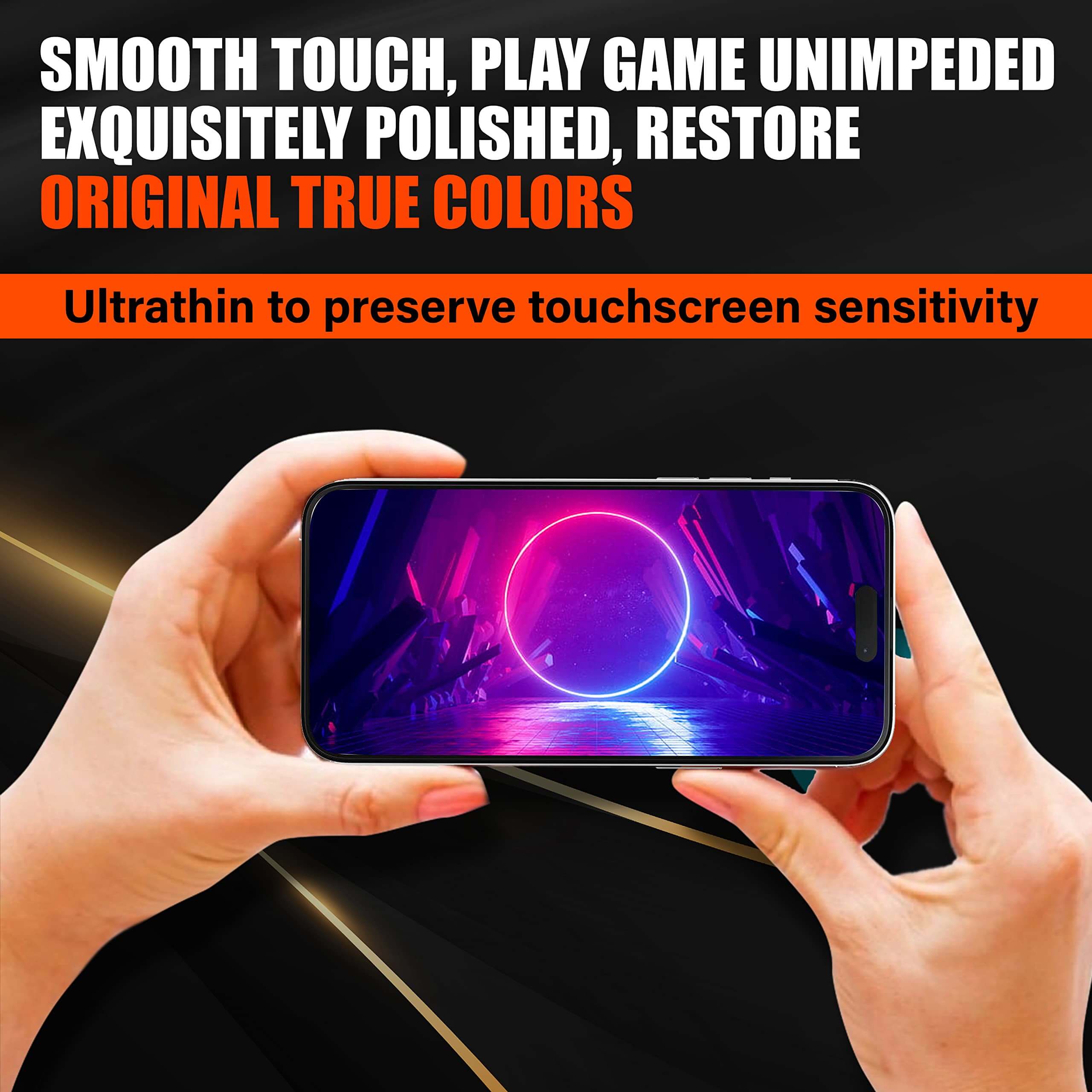 Abrity [3-Pack] Screen Protector for iPhone 14, iPhone 13 & iPhone 13 Pro (6.1-Inch), Tempered Glass Film,iphone 13 screen protector, iphone 14 screen protector, iphone 13 pro screen protector