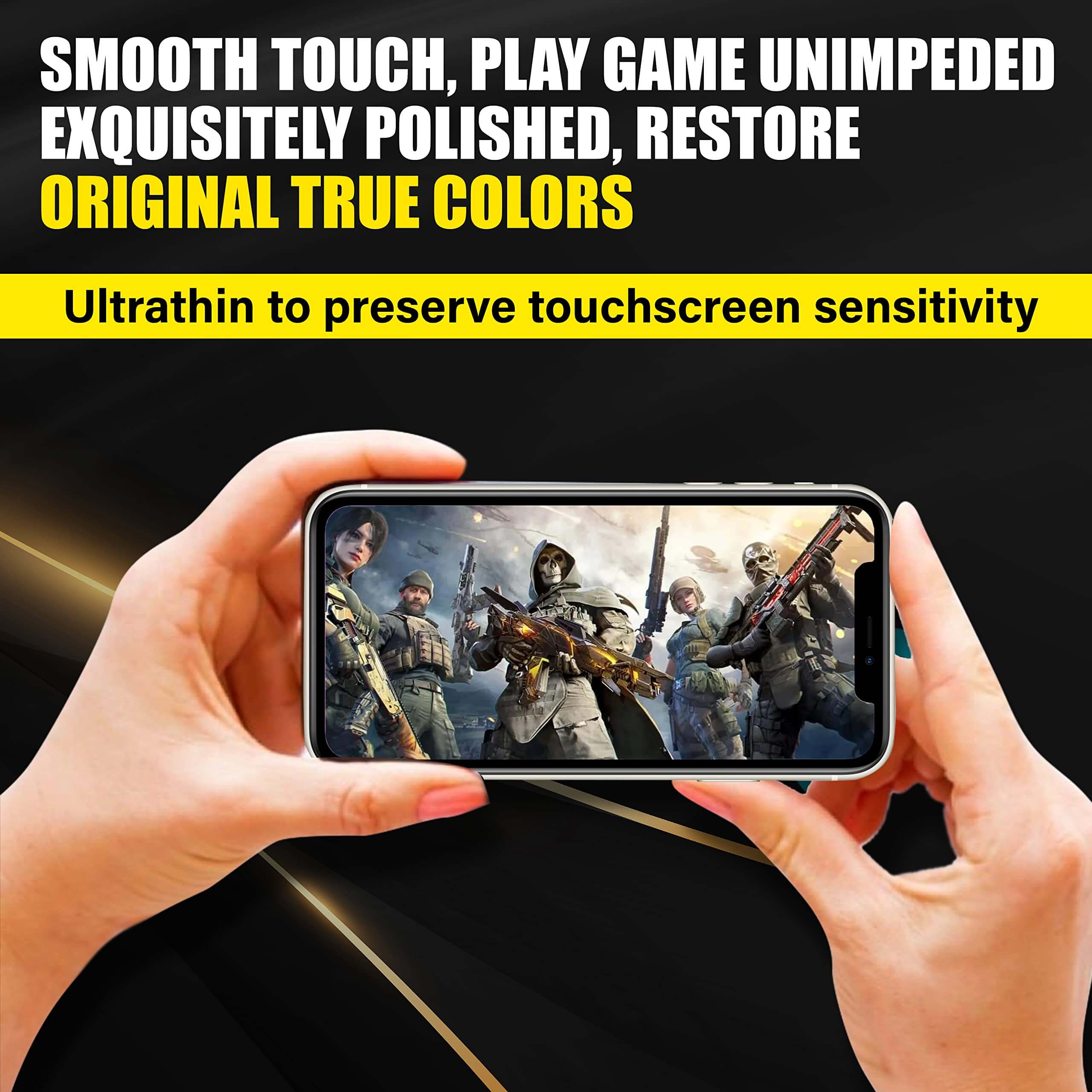 Abrity (4-Pack) iPhone 11 Screen Protector, iPhone xr Screen Protector, iPhone-11 screen protector, Tempered glass for iphone 11 plus phone privacy protectors max full i mini x coverage