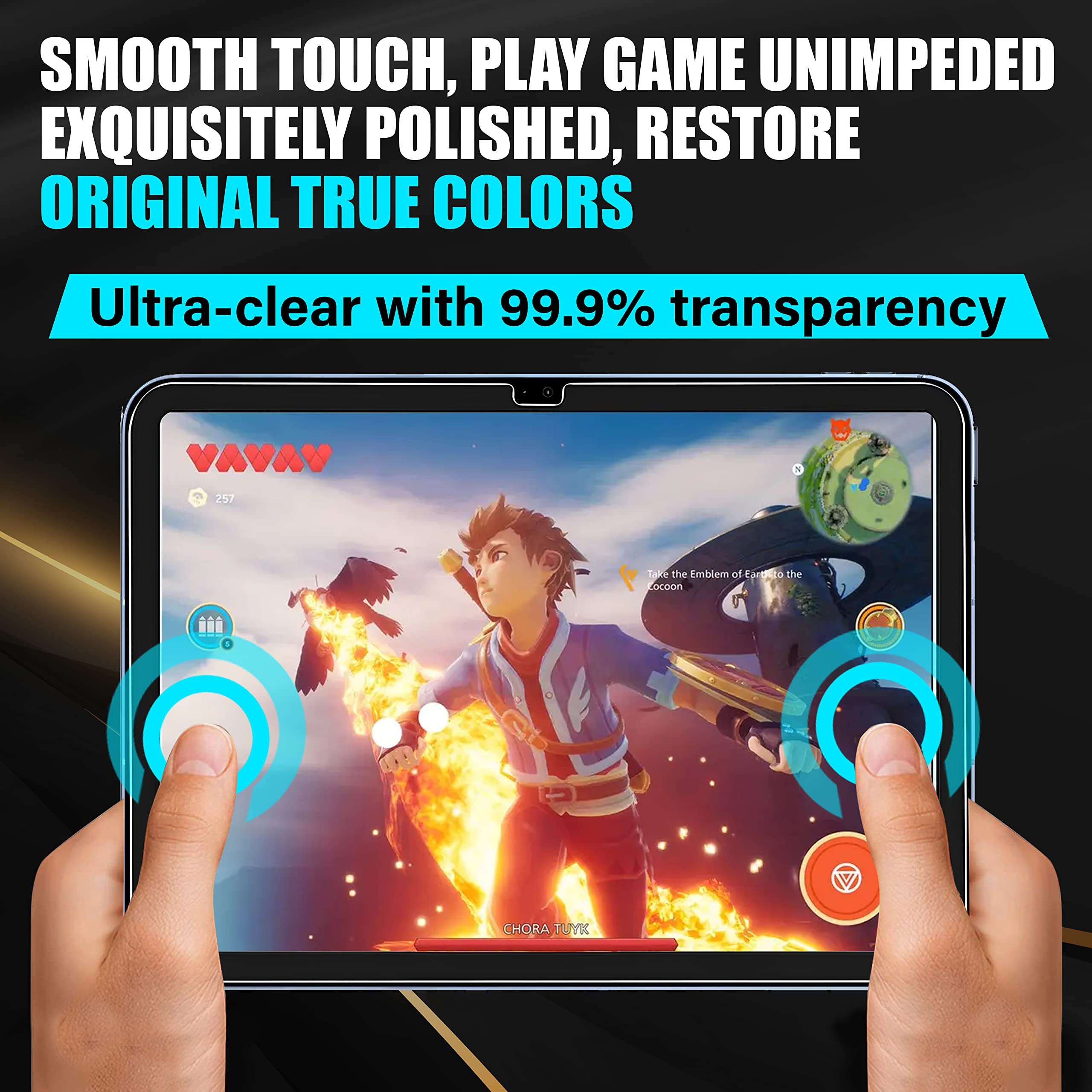 Abrity [2-Pack] Screen Protector for iPad 10 (10.9-Inch, 2022 Model, 10th Generation), 9H Tempered Glass Film, HD Clear, 2-Pack