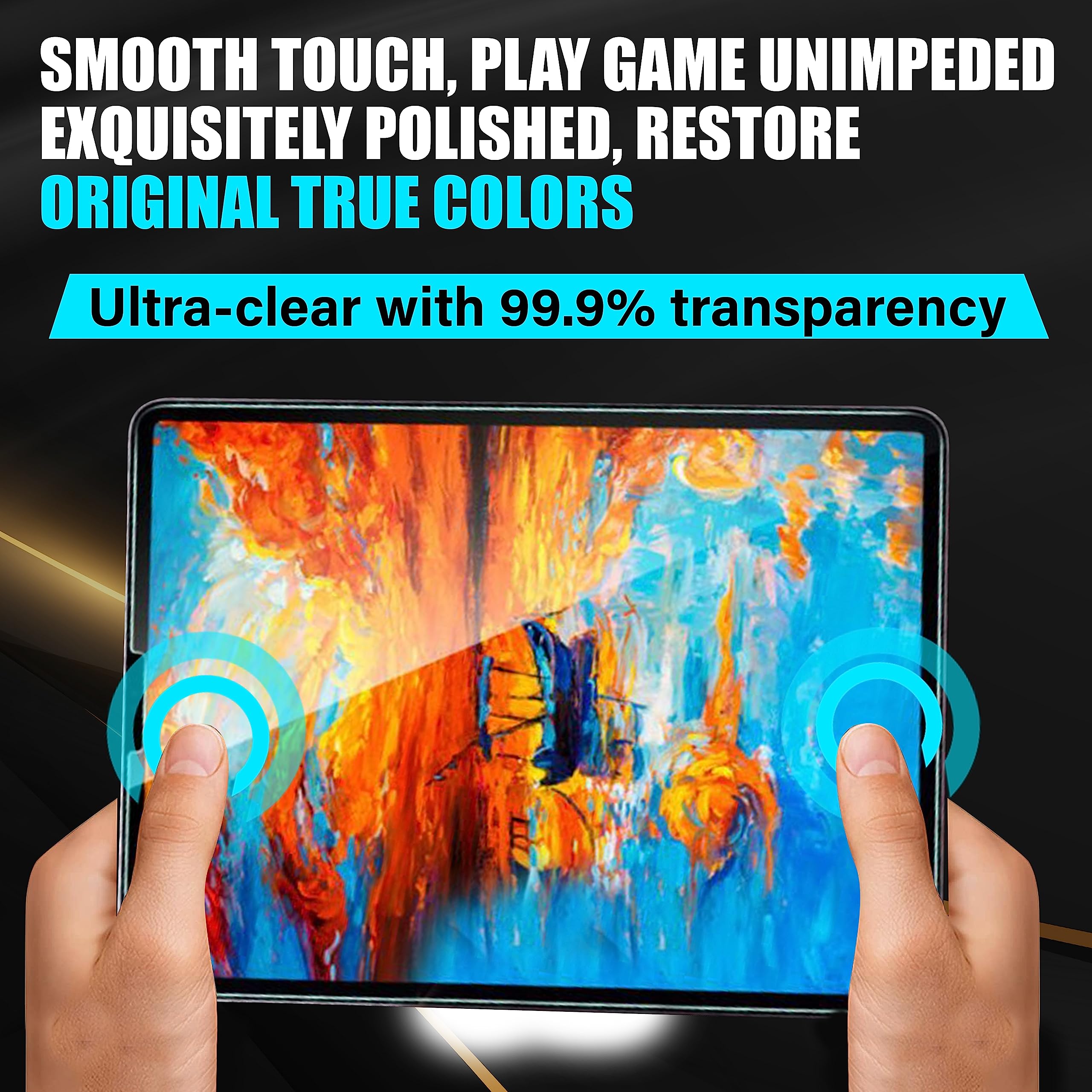 [2pack] Screen Protector for iPad Air 5/4 (10.9-Inch, 2022/2020 Model, 5th/4th Generation), 9H Tempered Glass Film