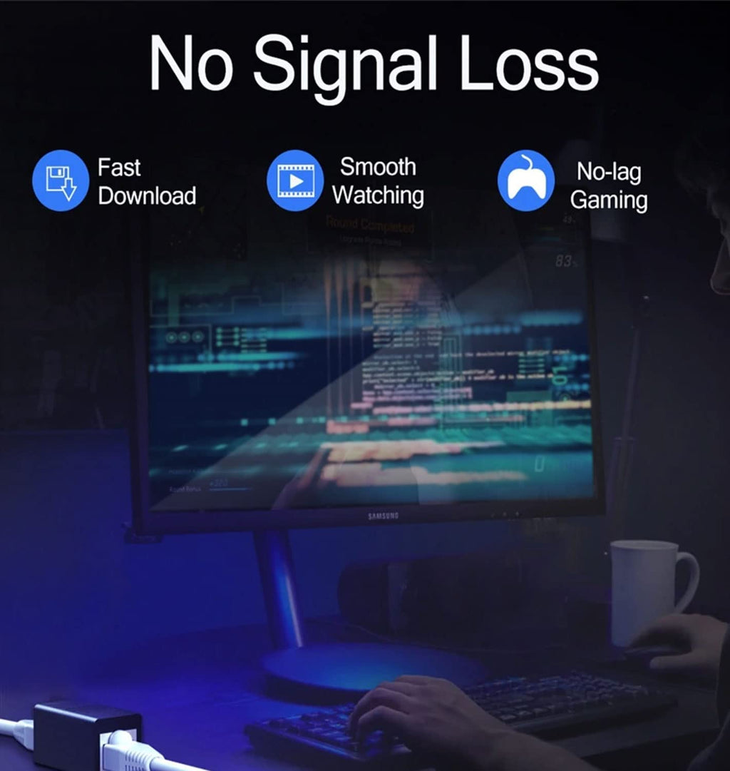 RJ45 Coupler , Shielded Ethernet Coupler, Cat7 Inline lan Coupler 8P8C Ethernet Extender Adapter Ideal for Extending the Ethernet Cables Female to Female Connector