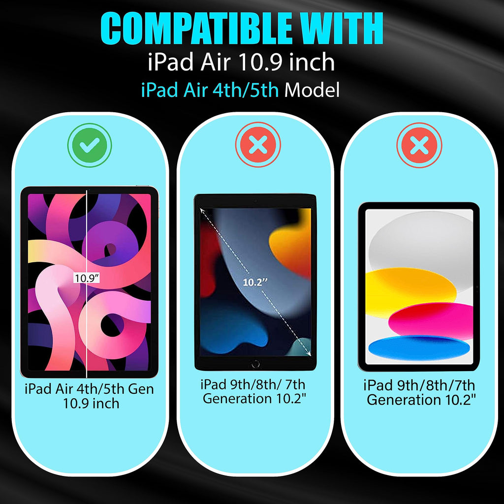 [2pack] Screen Protector for iPad Air 5/4 (10.9-Inch, 2022/2020 Model, 5th/4th Generation), 9H Tempered Glass Film