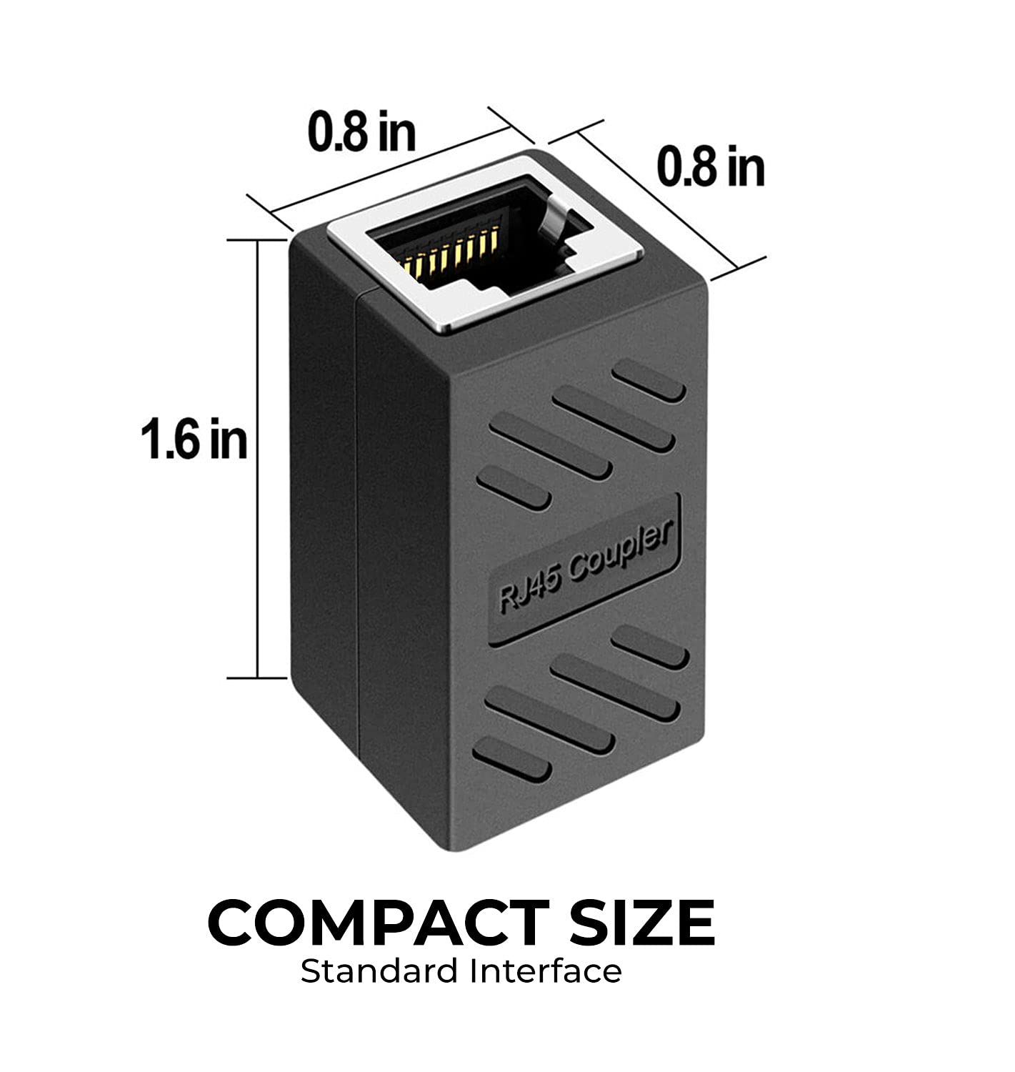 Ethernet Extender RJ45 Female Adapter cat7 cat6 cat 6a 5e network cables extension coupler joiner link 1m 20m any cable speed internet to router wifi USB switch socket LAN powerline connector [2 Pack]