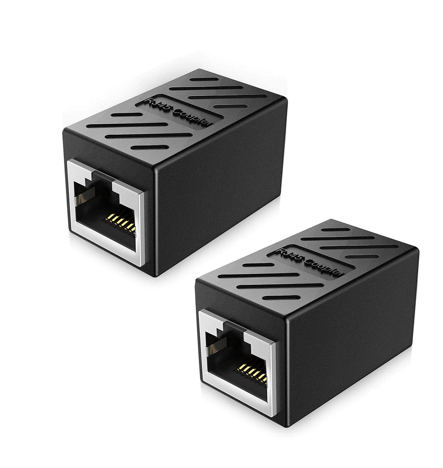 Ethernet Extender RJ45 Female Adapter cat7 cat6 cat 6a 5e network cables extension coupler joiner link 1m 20m any cable speed internet to router wifi USB switch socket LAN powerline connector [2 Pack]