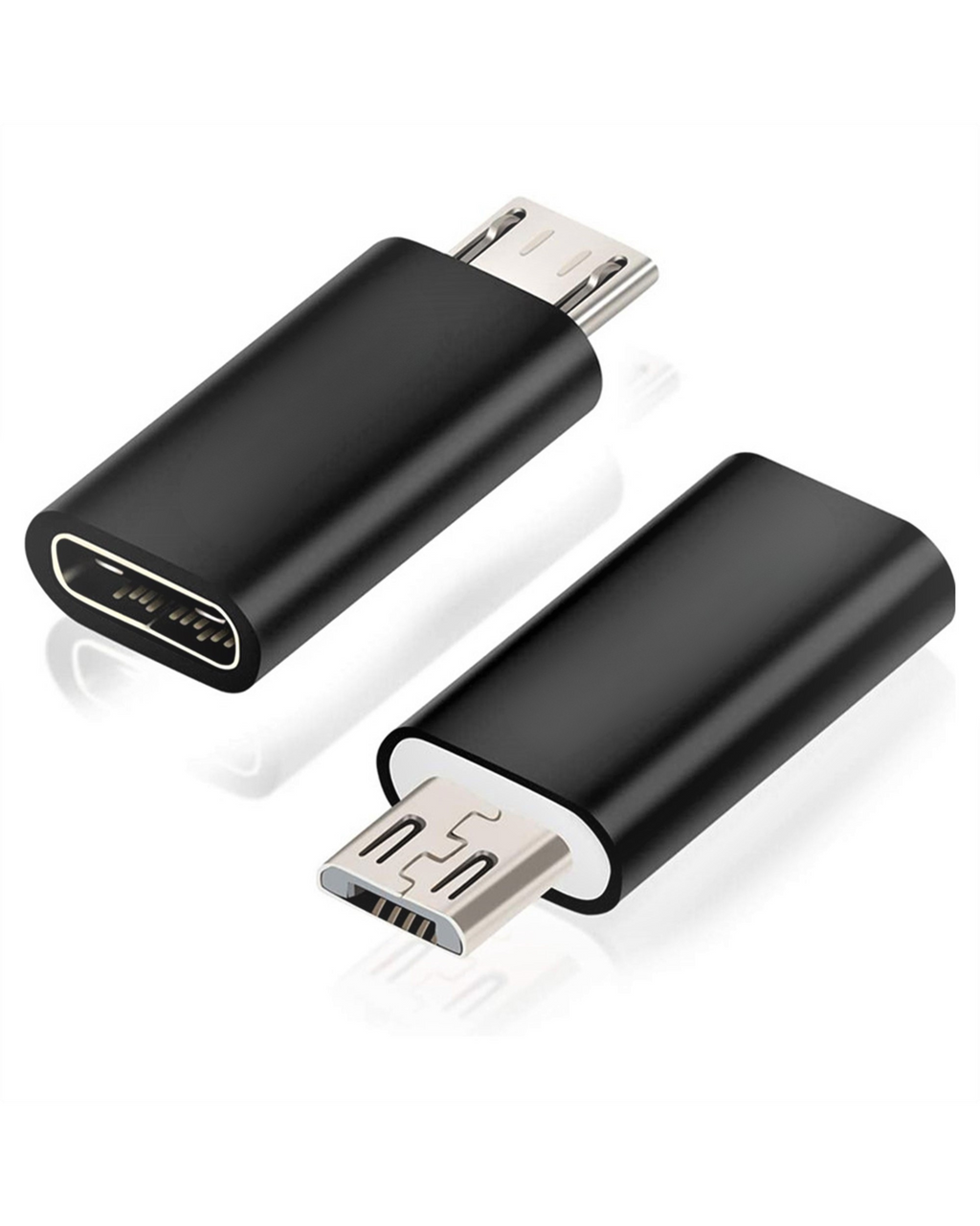 Micro to USB C Cable Adapter [2 Pack] - Connector, Converter for USB and Micro USB Devices