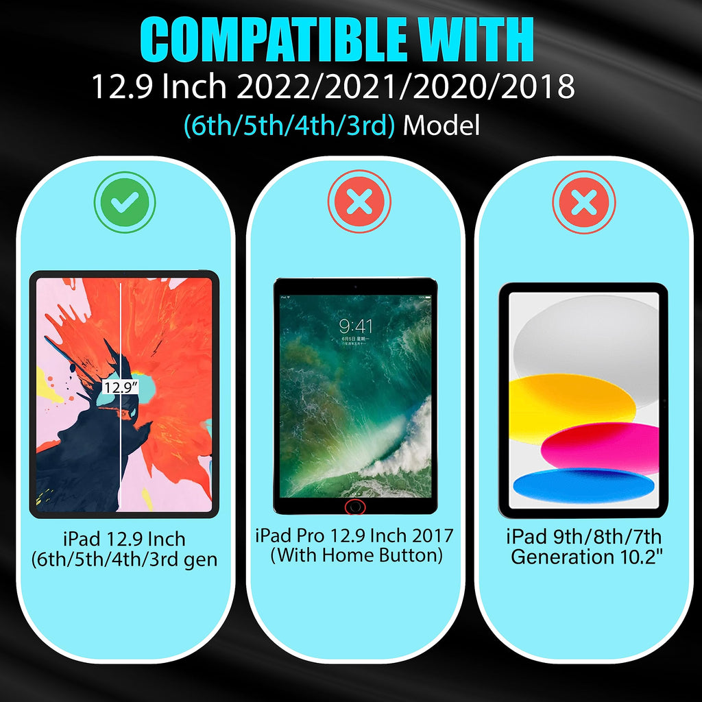 Abrity [2 pack] Screen Protector for iPad Pro 12.9 Inch 2022/2021/2020/2018 (6th/5th/4th/3rd)