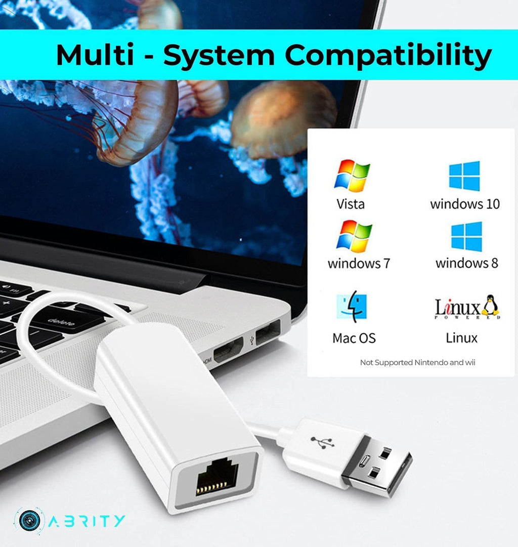 USB 2.0 Ethernet Network Adapter extender fire internet for PC Laptop TV Apple Macbook Printer, Converter LAN RJ45 Cable Powerline Socket Switch Port Plug wireless wifi router booster to Adaptor stick