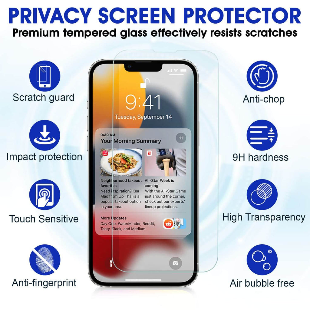 Abrity 3-Pack iPhone 14, iPhone 13 & iPhone 13 Pro (6.1-Inch)