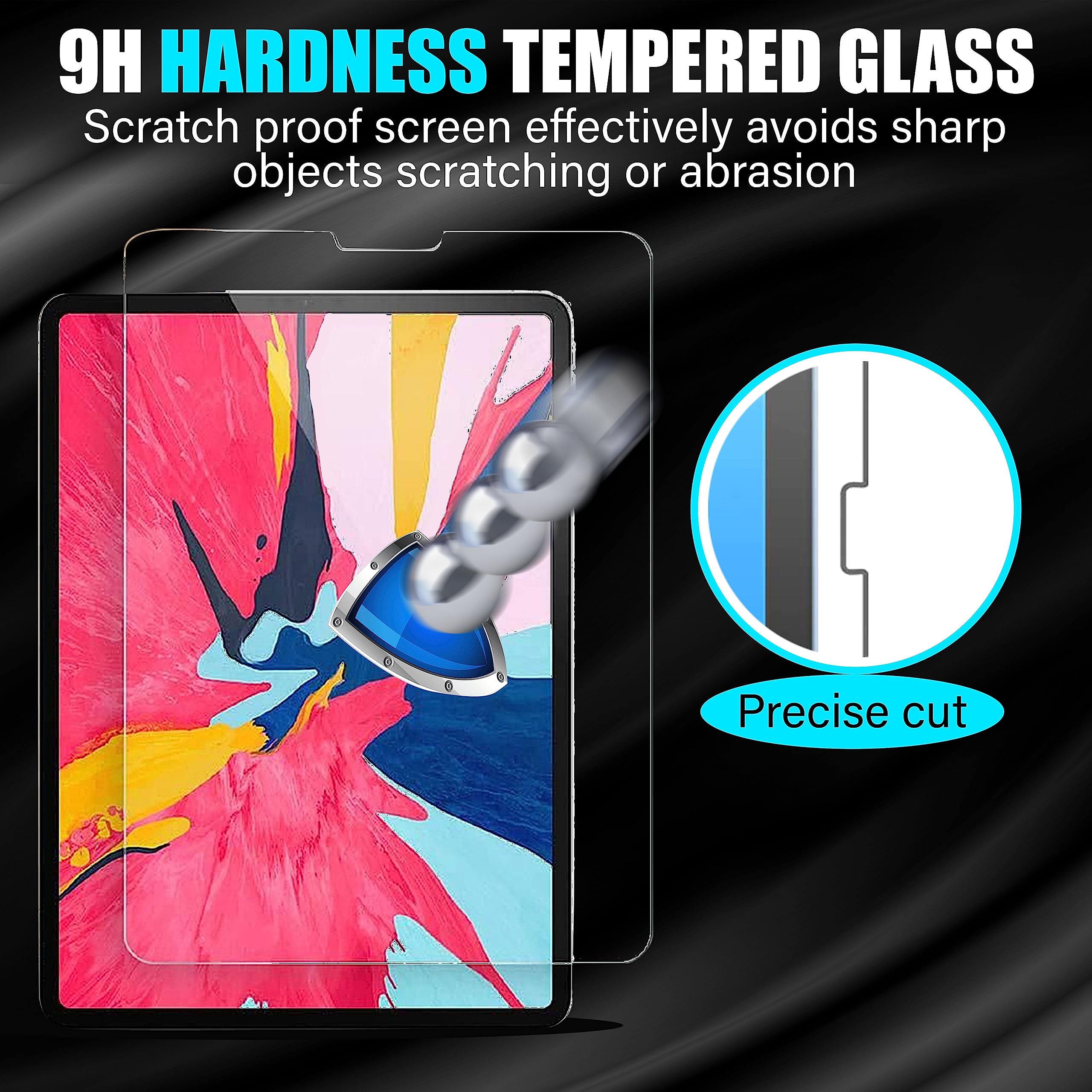 Abrity [2 pack] Screen Protector for iPad Pro 12.9 Inch 2022/2021/2020/2018 (6th/5th/4th/3rd)