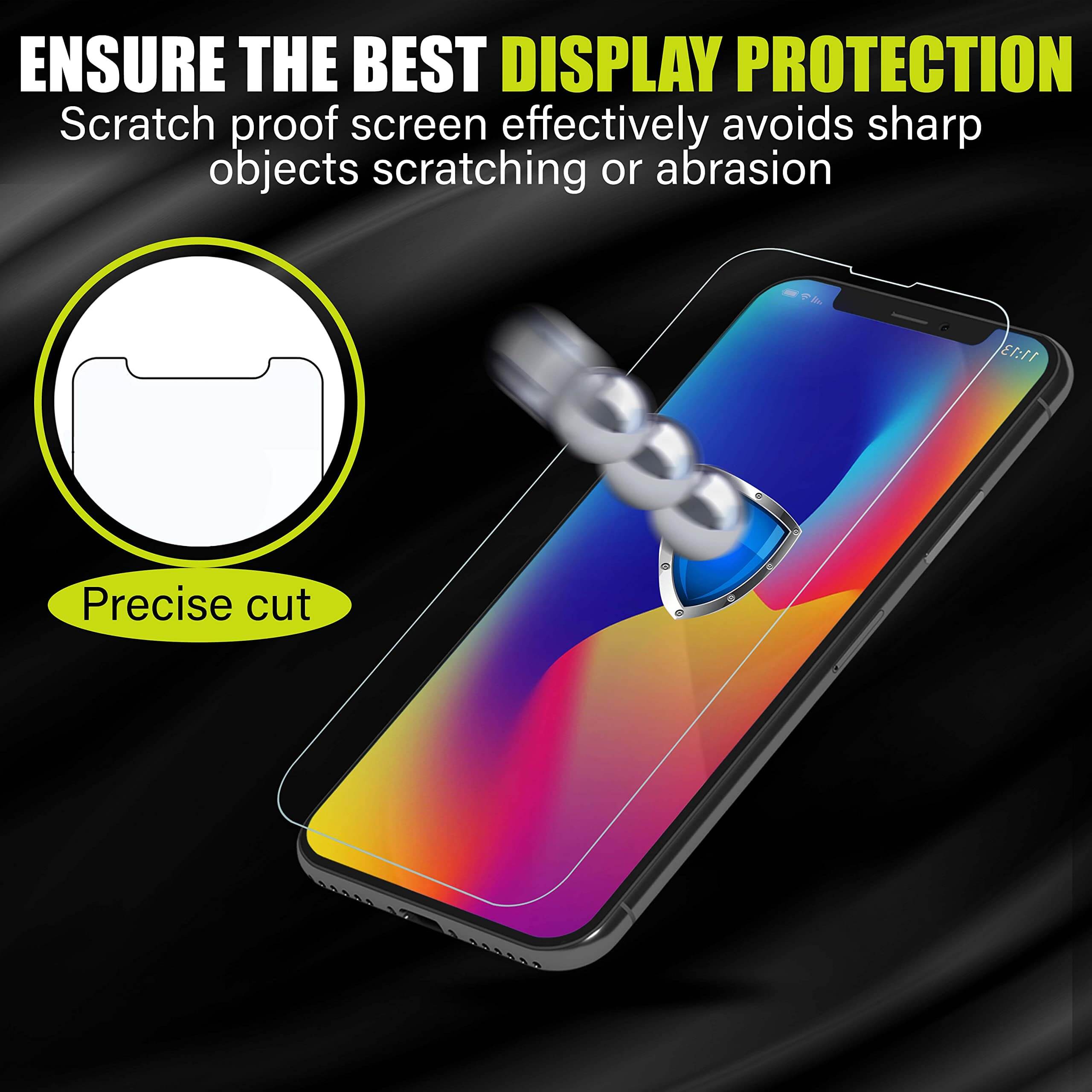 Abrity 3-Pack iPhone 14, iPhone 13 & iPhone 13 Pro (6.1-Inch)