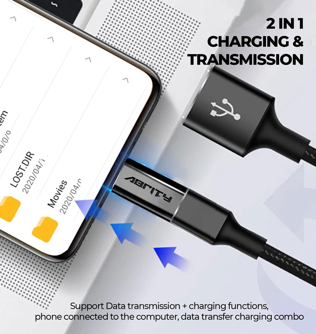 USB C to USB Adaptor (2Pack), USB C Charger Cable Adapter, USB C Plug, Connect Cable to iPhone, Light ing to USB C Adapter
