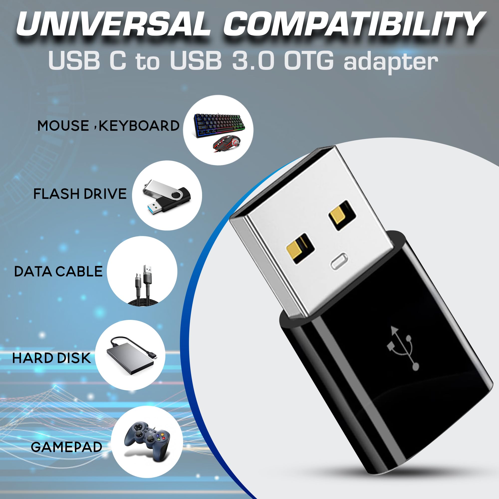 USB to USB C Adapter,USB C to USB Adaptor,Micro USB to USB C Female Adapter, Type C Male to Micro Female, Charger 4P,Thunderbolt 4 OTG Converter for MacBook,iWatch,iPhone 12 13 14 15 Pro Max (Combo)